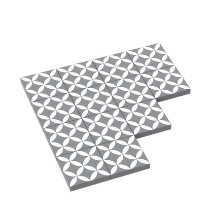 Gray and White Tile for Floor and Wall - Custom Printed - Made Using a LEGO® Part