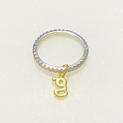 Dangle Initial Ring by Ellisonyoung.com