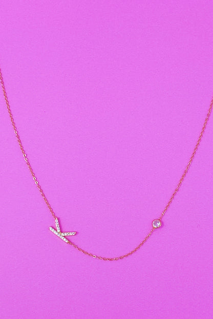 Finest Shine Initial Sterling Silver Necklace by Ellisonyoung.com