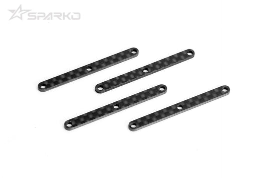 Sparko F8T Truggy Carbon Fiber Front Upper Arm Inserts (R=L) 1.5mm (4pcs)