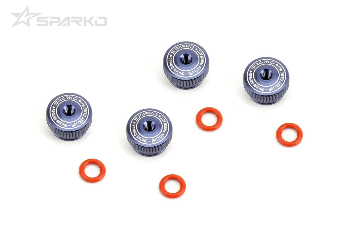 Sparko F8 Aluminum Battery Strap Nut (4) Drak Blue