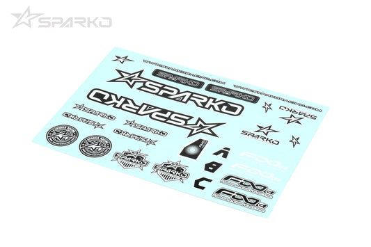 Sparko F8E Body Sticker-Black and White
