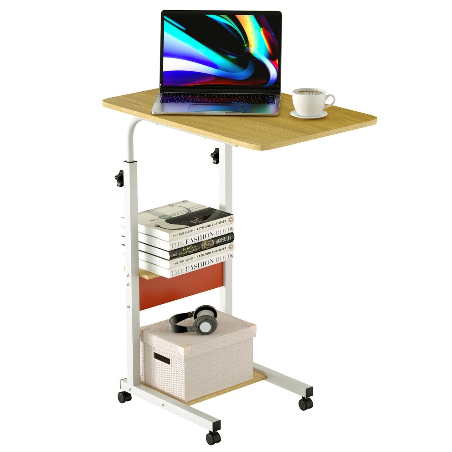 3-Tier Laptop Desk Small Side Table - Fits Couch, Bed, Sofa - for Small Spaces - Living Room, Bedroom