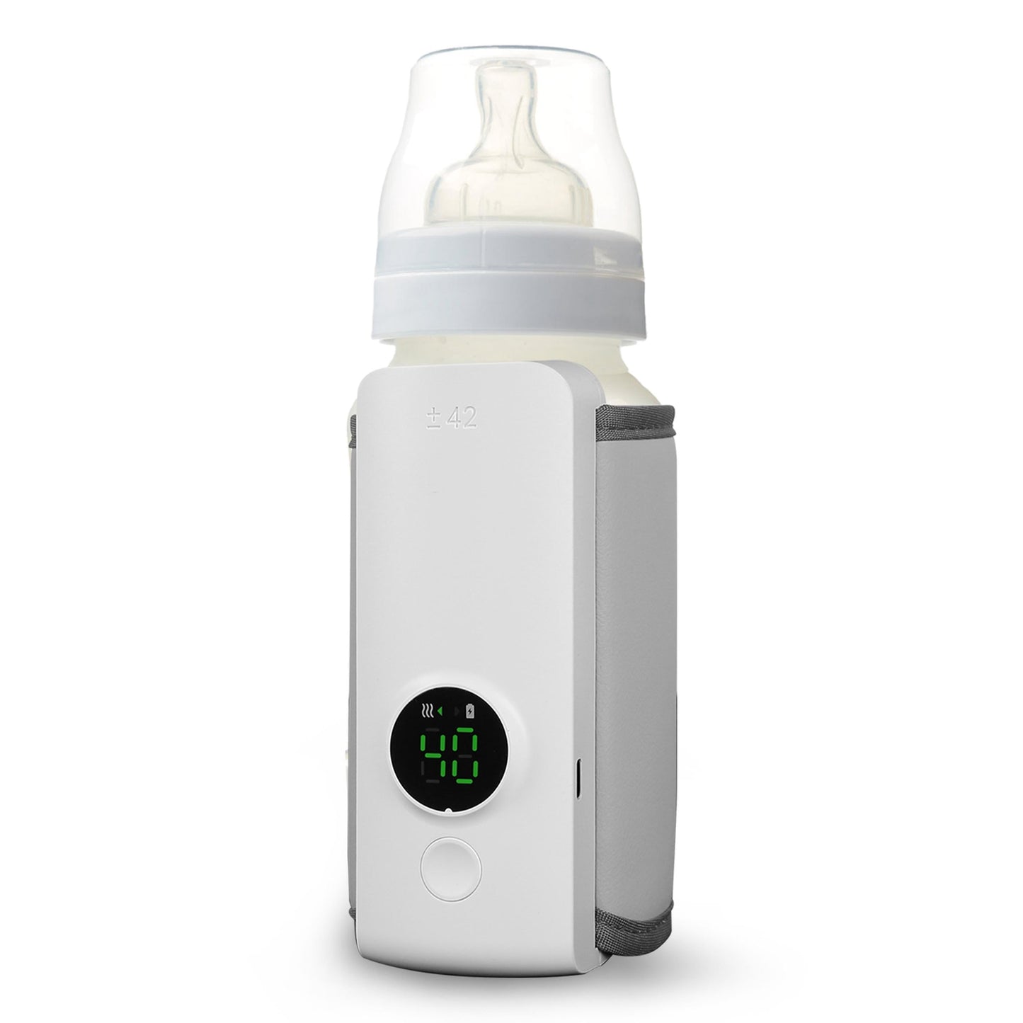 Portable Bottle Warmer, On-the-Go Baby Milk Warmer, USB Rechargeable, 6 Heating Levels