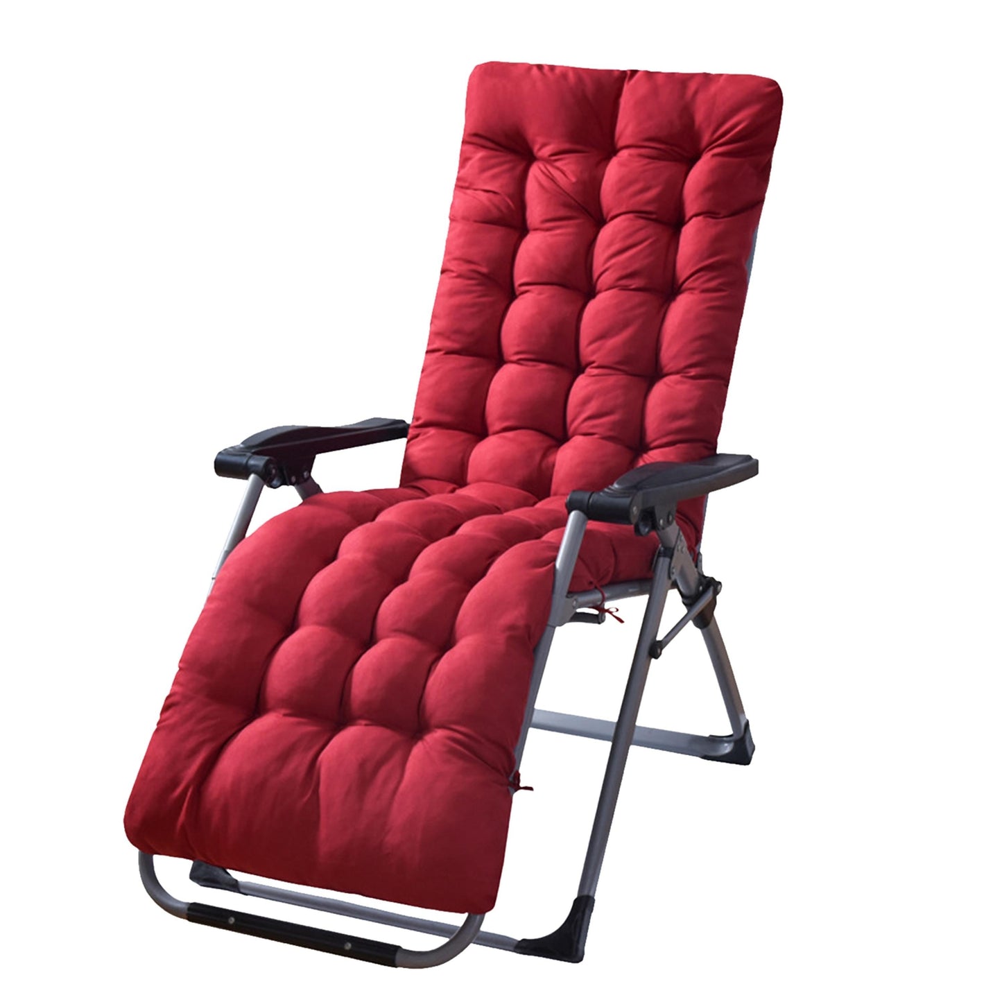 66.92x22.04in Thickened Chaise Lounger Cushion Recliner Rocking Chair Sofa Mat Deck Chair Cushion