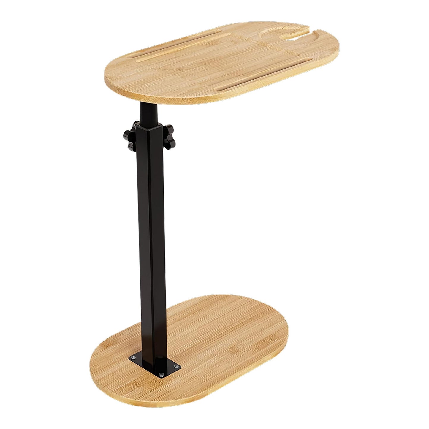C-Shaped Bathtub Tray Table With Adjustable Height 360� Rotatable Desktop Freestanding Bath Caddy Against Wall Couch Bed Sofa Side Table