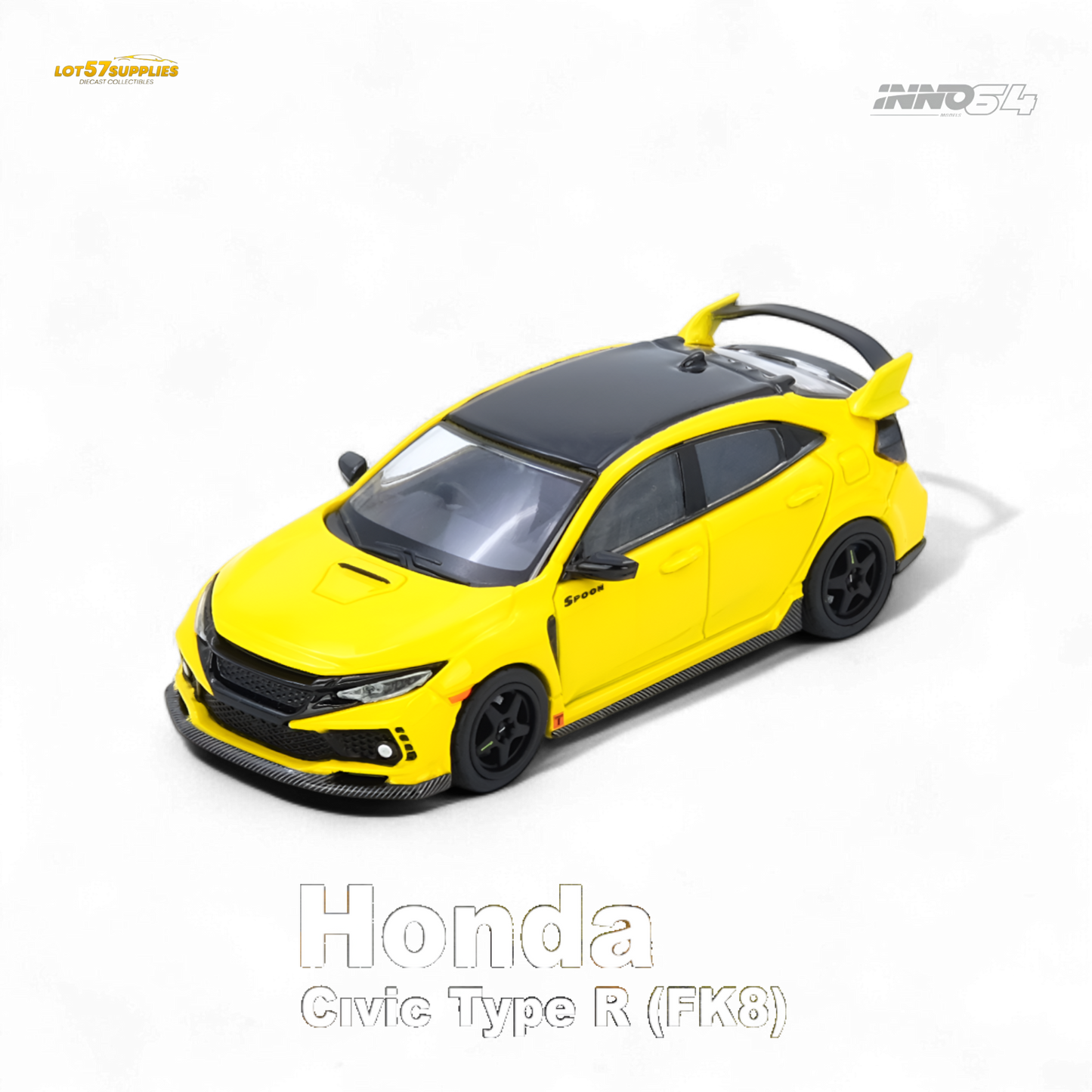 (Pre-Order) INNO64 HONDA CIVIC TYPE-R (FK8) - Yellow 1:64