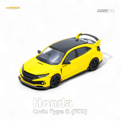 (Pre-Order) INNO64 HONDA CIVIC TYPE-R (FK8) - Yellow 1:64