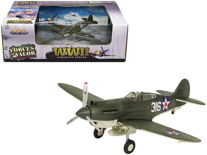 Curtiss P-40B HAWK 81A-2 (P-8127) Aircraft Fighter "47th Pursuit Squadron (15th Pursuit Group) Serial : 316/15P Hawaiian Islands Pearl Habor" (7 December 1941) "WW2 Aircrafts Series" 1/72 Diecast Model by Forces of Valor  free shipping USA