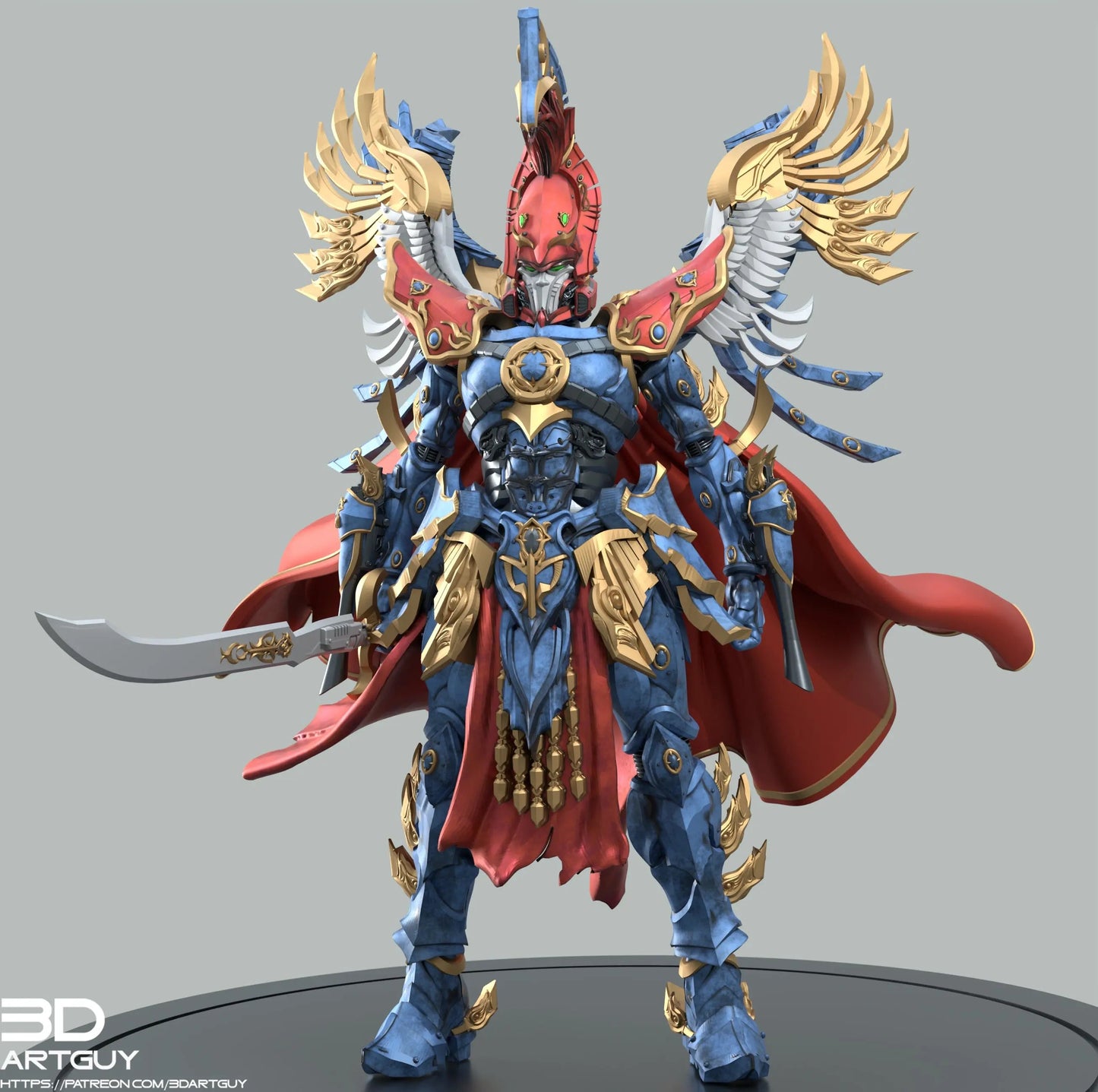 The First Phoenix by 3DArtGuy 32mm scale, 50mm or 100mm, Miniature War Gaming Figure, Grim Dark, Proxy, Space Elf