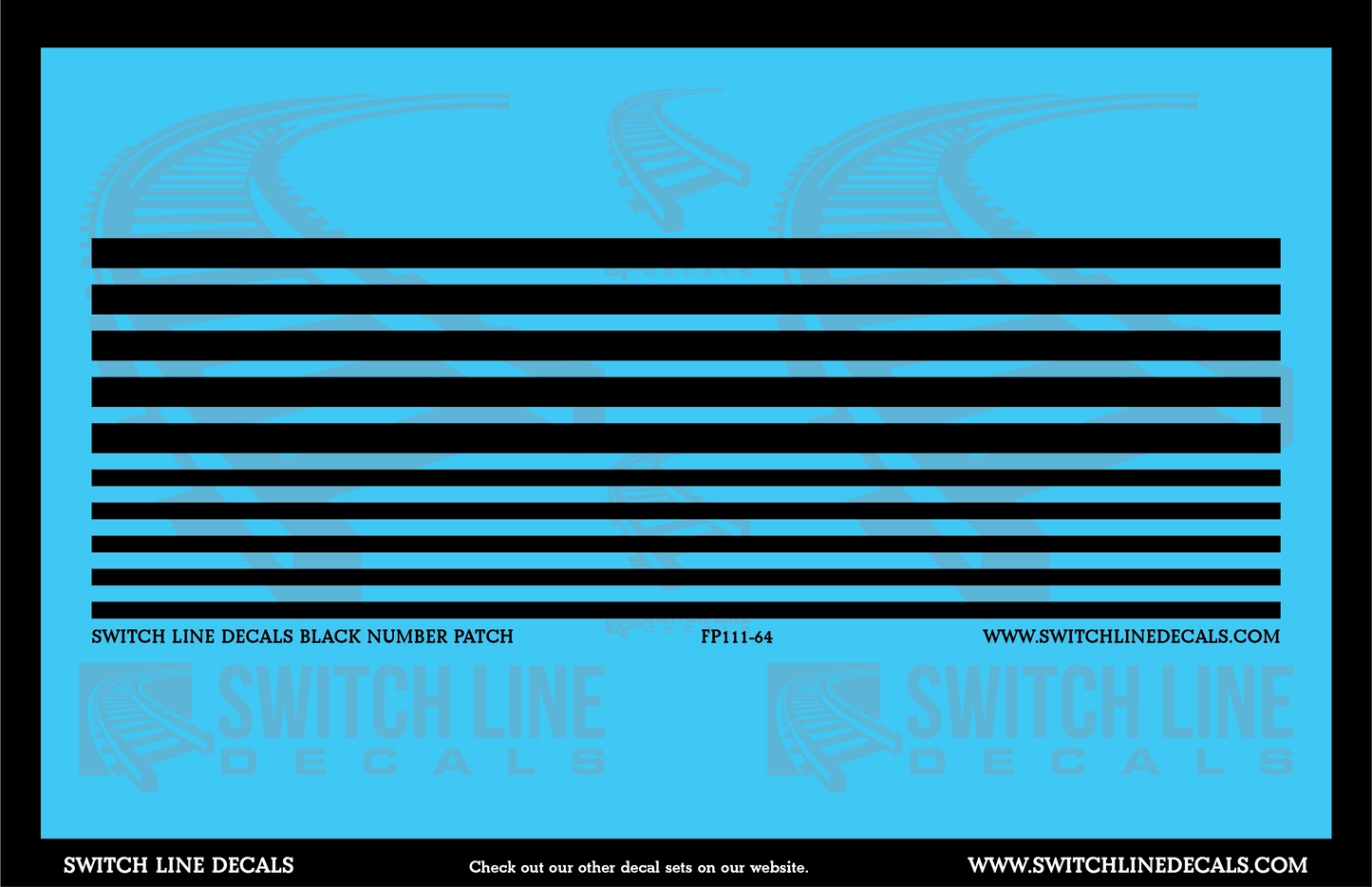 S Scale Black Number Patch Decal Set