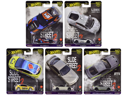 "Slide Street 2" 5 piece Set "Car Culture" 2024 Series H Diecast Model Cars by Hot Wheels  free shipping USA