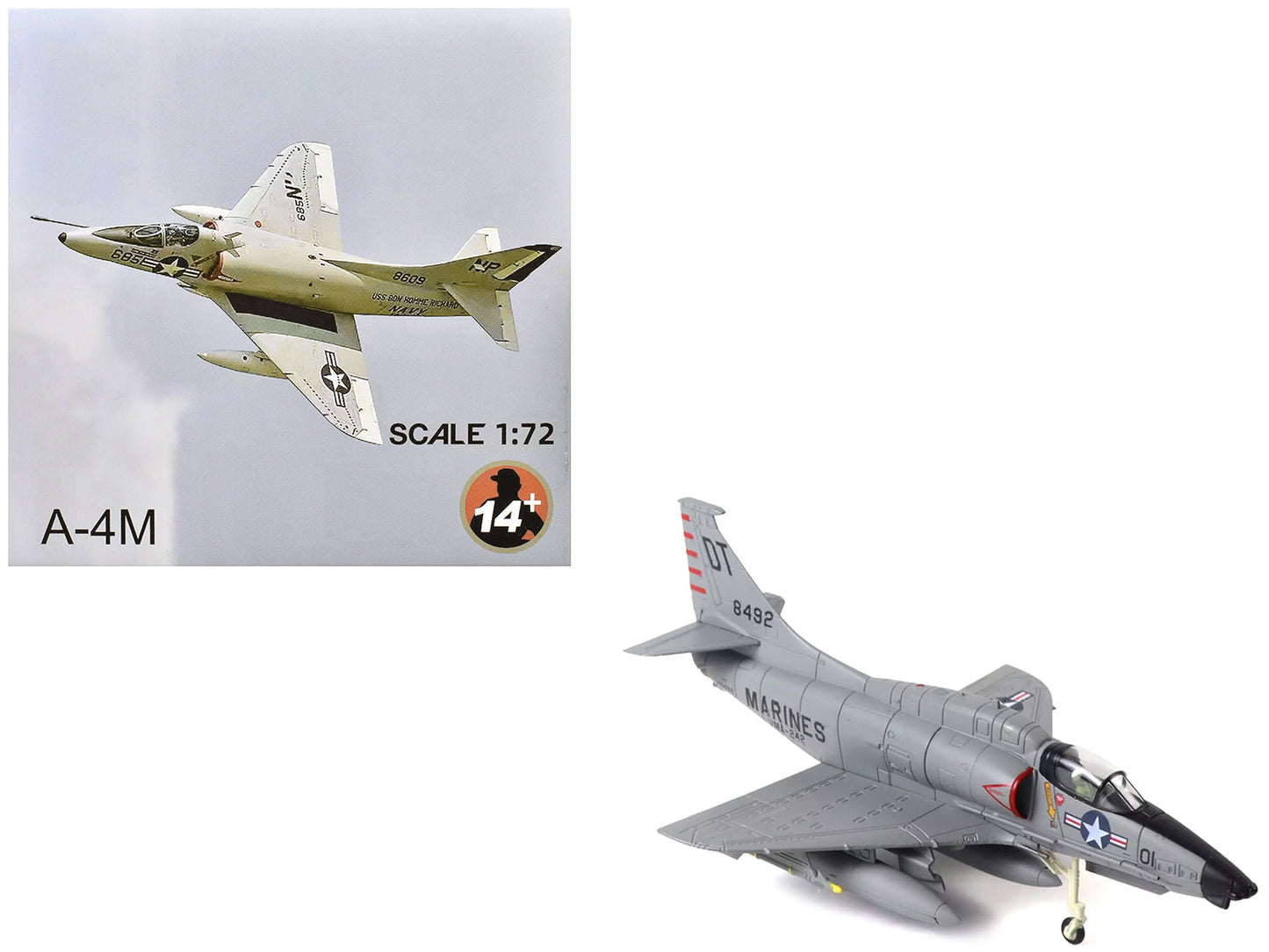 Douglas A-4D Skyhawk Aircraft "VMA-242 Bats NAS Key West 1962 Missile Crisis" United States Marine Corps 1/72 Diecast Model Airplane  free shipping USA