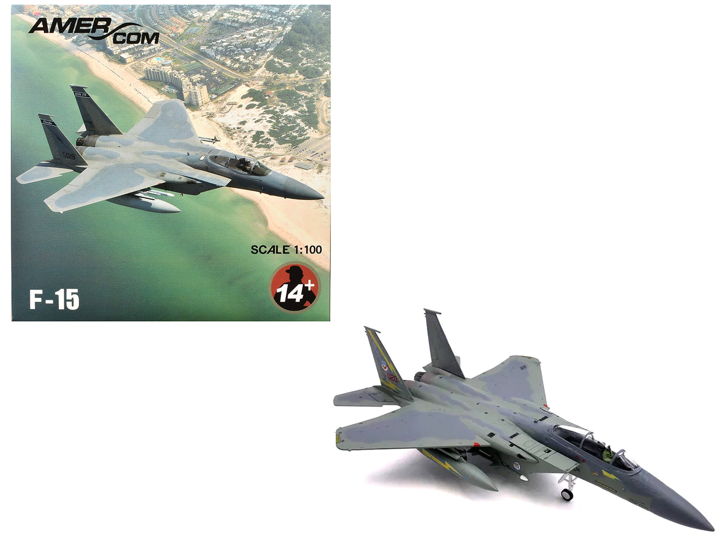 McDonnell Douglas F-15A Eagle Aircraft "Spittin Kittens 5th Fighter-Interceptor Squadron Tactical Air Command Minot AFB" (1985) United States Air Force 1/100 Diecast Model Airplane  free shipping USA