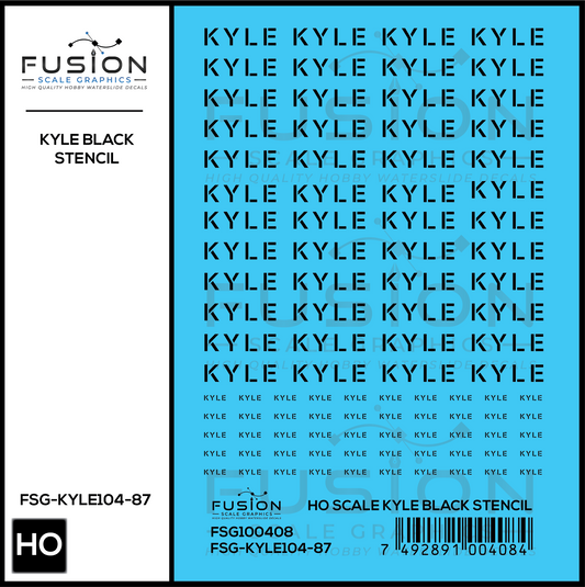 HO Scale KYLE Freight Car Stencil Patch Decal Set