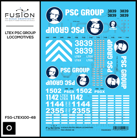 O Scale LTEX PSC Group Locomotives Decal Set