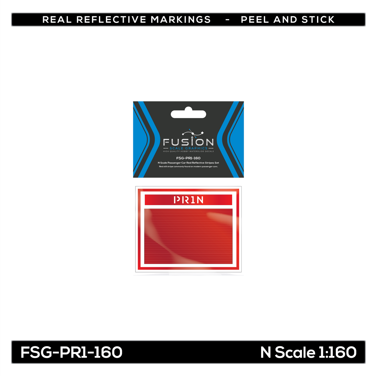 N Scale Passenger Car Red Reflective Markings Set