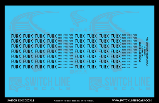 HO Scale FURX Stencil Decal Set