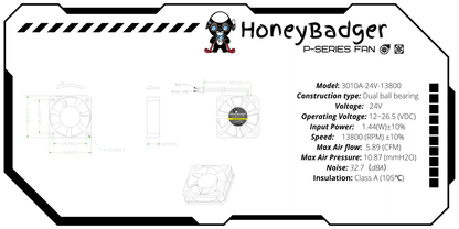 HoneyBadger Performance Series 3010 Axial Fan