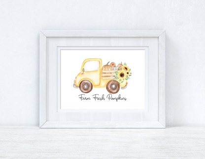 Farm Fresh Pumpkins Autumn Seasonal Wall Home Decor Print by WinsterCreations™ Official Store