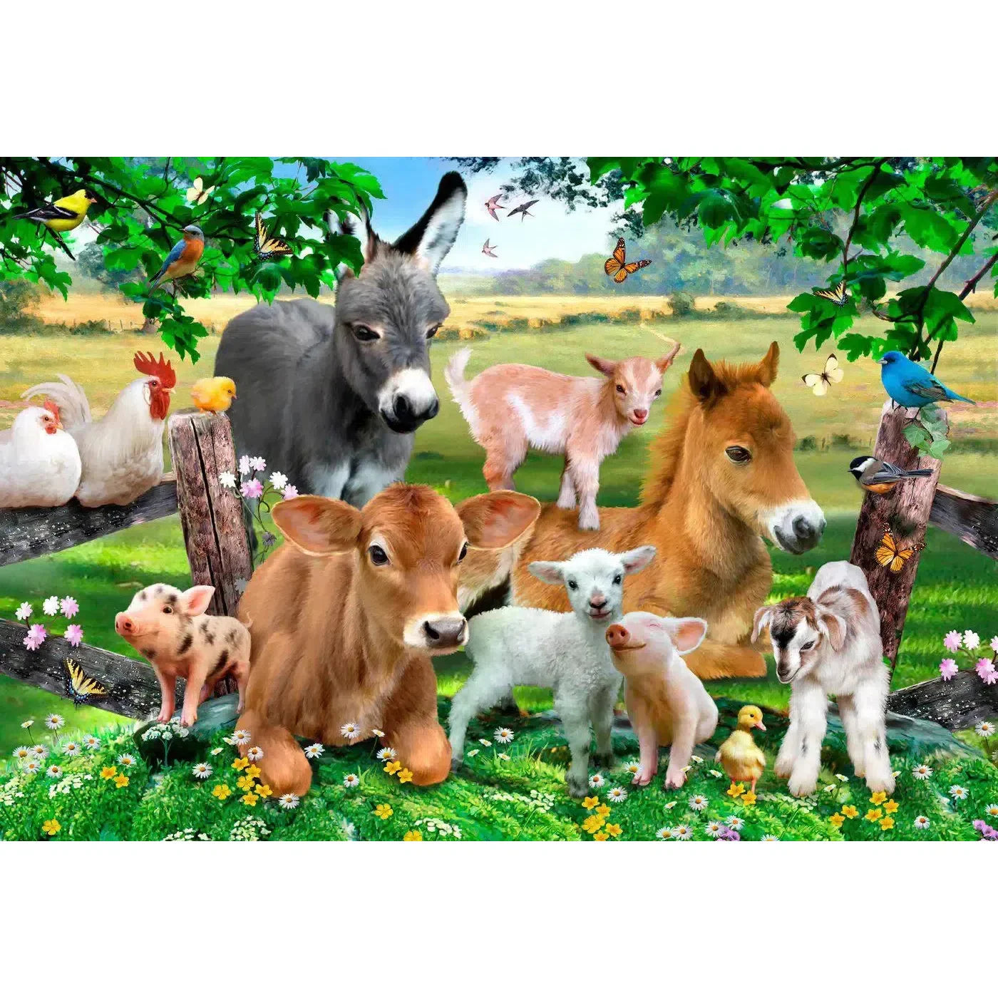 Farm Kindergarten 150 Piece Wood Jigsaw Puzzle Wooden City