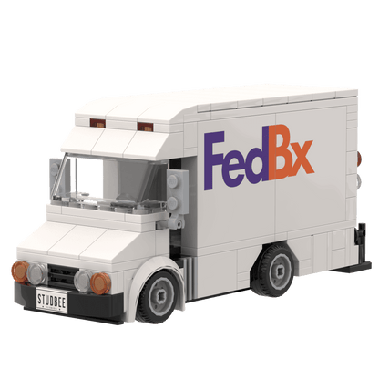 FedBx Delivery Truck Building Set - Custom Printed - Made Using LEGO® Parts