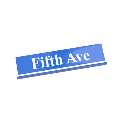 Fifth Avenue - Famous Street Signs - Custom Printed 1x4 Tile - Made Using LEGO® Parts