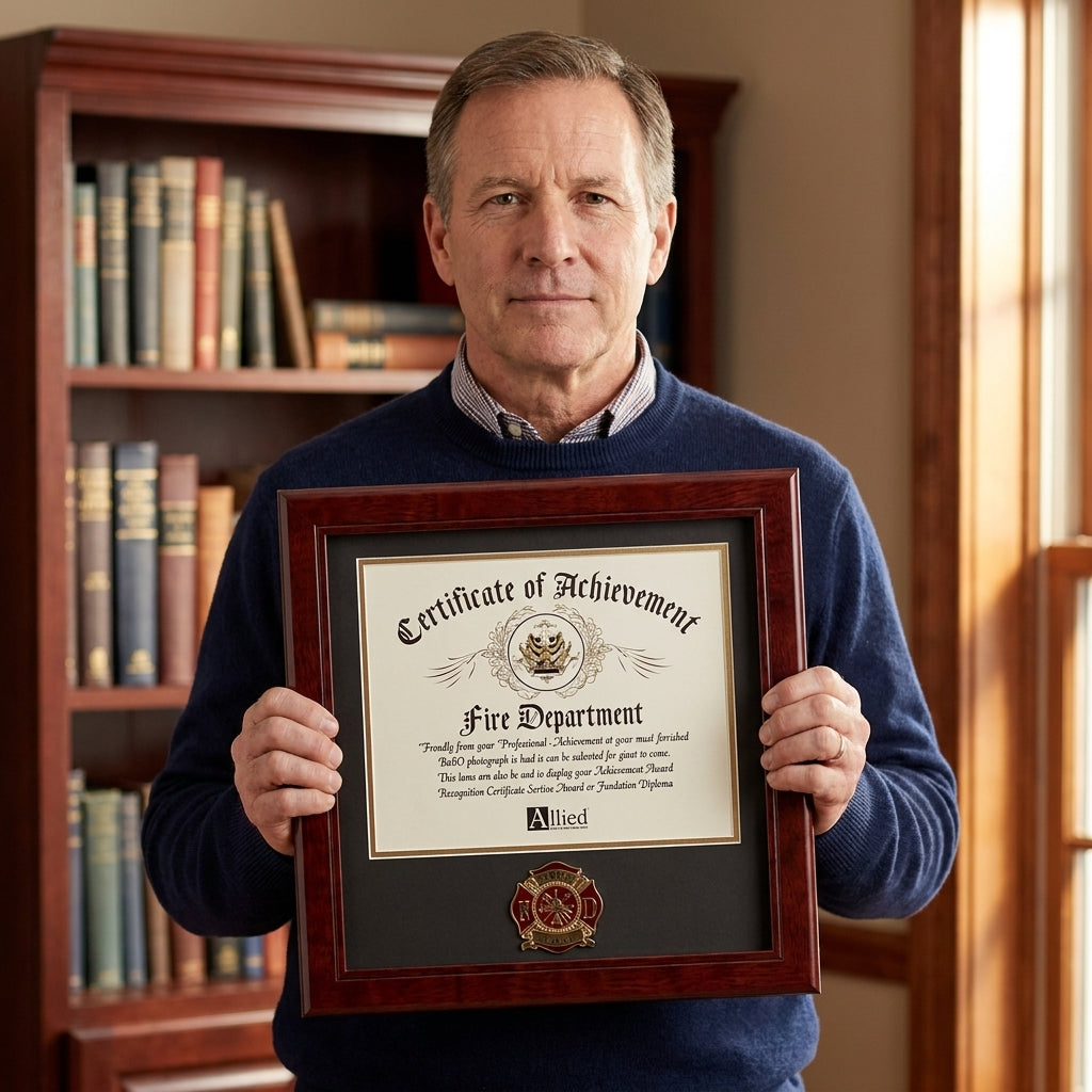Firefighter Medallion Certificate Frame