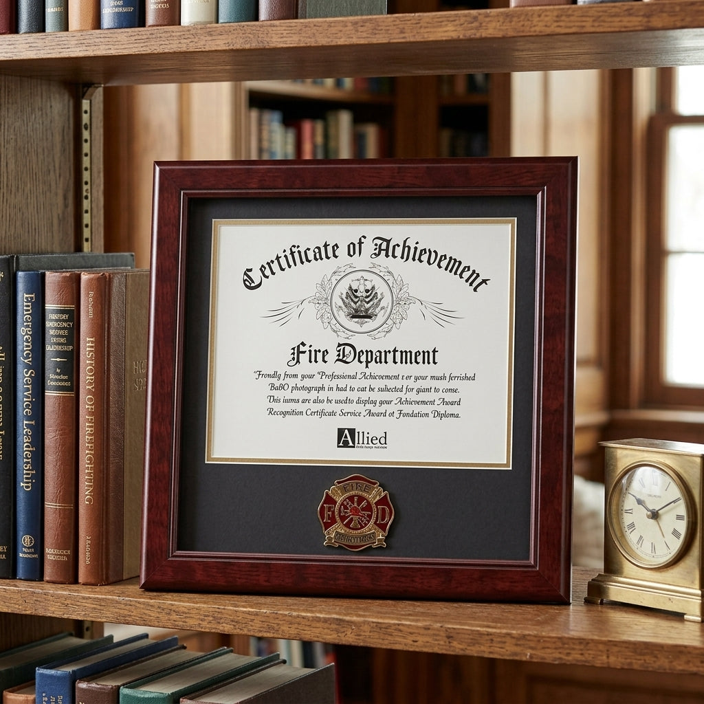 Firefighter Medallion Certificate Frame