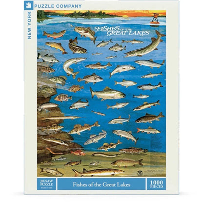 Fishes of the Great Lakes 1000 Piece Jigsaw Puzzle NYPC