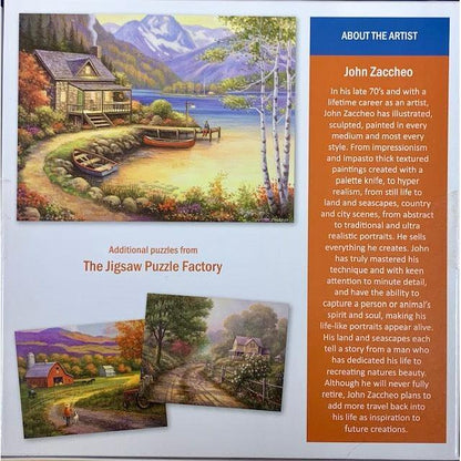 Fishing at the Lake Home Sweet Home 300 Piece Jigsaw Puzzle Leap Year