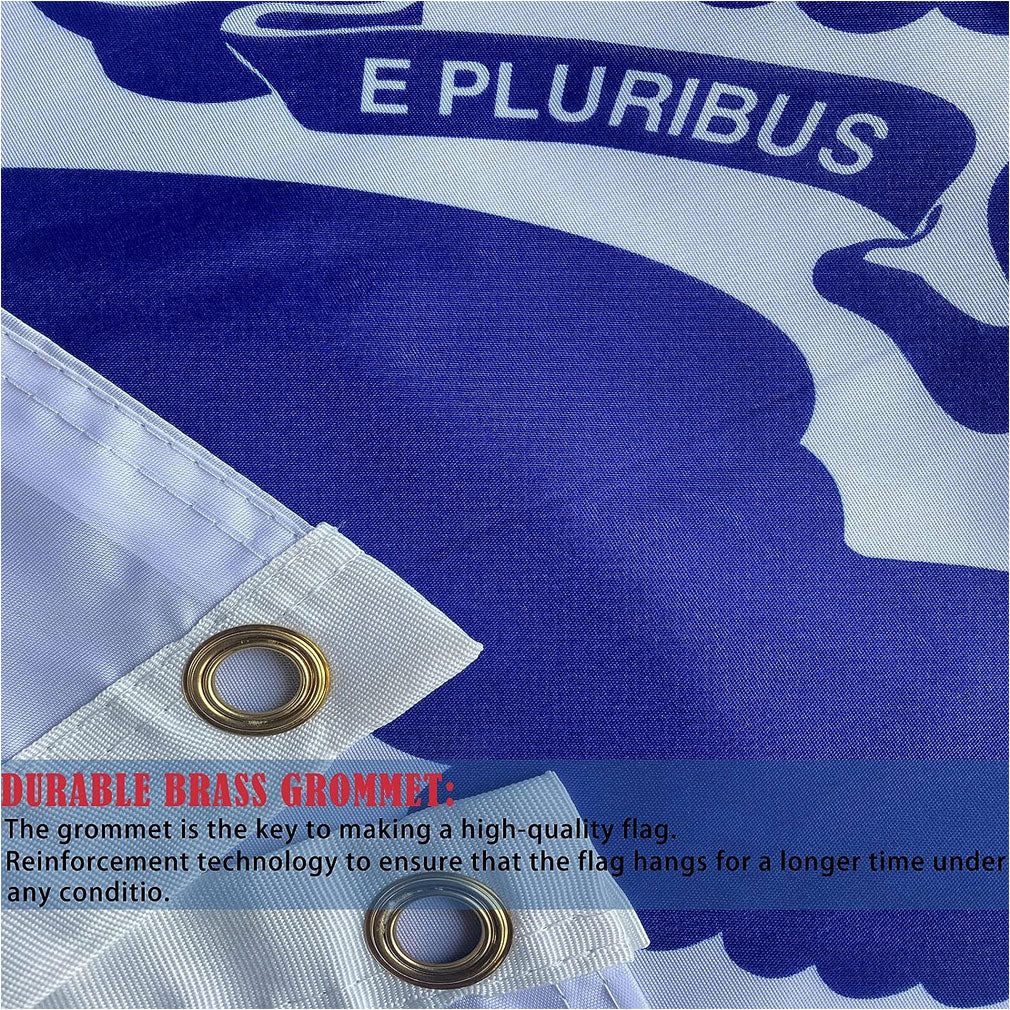 US Coast Guard Flag 3x5 Outdoor Double Sided- Heavy Duty 3ply United States Coast Guard Flag Super Durable 4 Rows Stitched Edge Canvas Header with 2 Brass Grommets