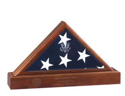 Flags Connections Police Flag and Pedestal, Burial Display Case