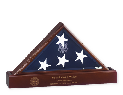 Flags Connections Police Flag and Pedestal, Burial Display Case