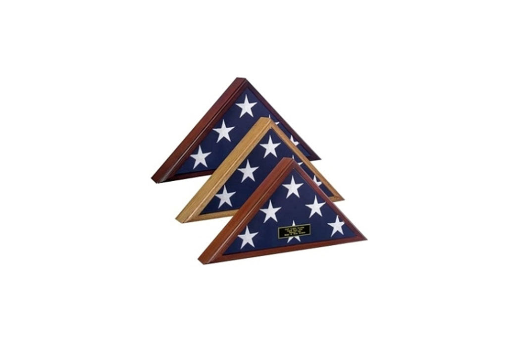 Flag Display Case 5x8 flag, Capitol Hill Oak or Cherry Flag Case.