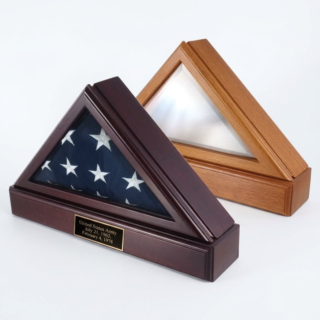 Flag Box, Flag Pedestal Box, Flag Boxes - Cherry Material.