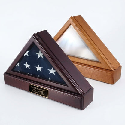 Flag Box, Flag Pedestal Box, Flag Boxes - Cherry Material.