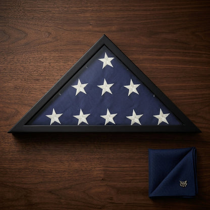 Design Ovation Memorial Flag Case, Black Wood