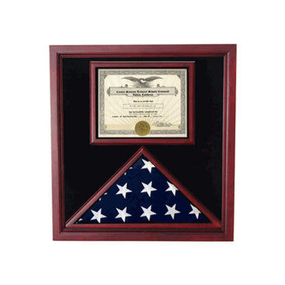 Flag and Document Display Case - Fit 5" x 8" flag.