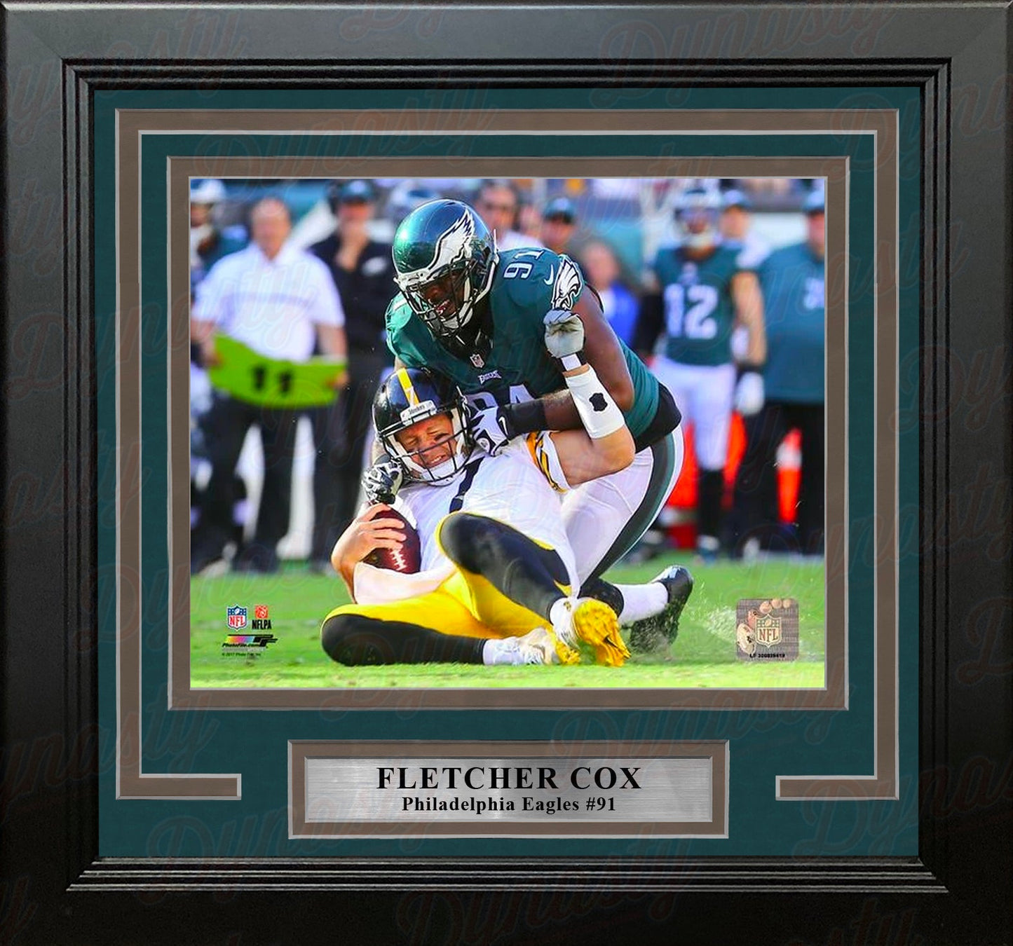 Fletcher Cox Sacks Roethlisberger Philadelphia Eagles 16" x 20" Framed Football Photo