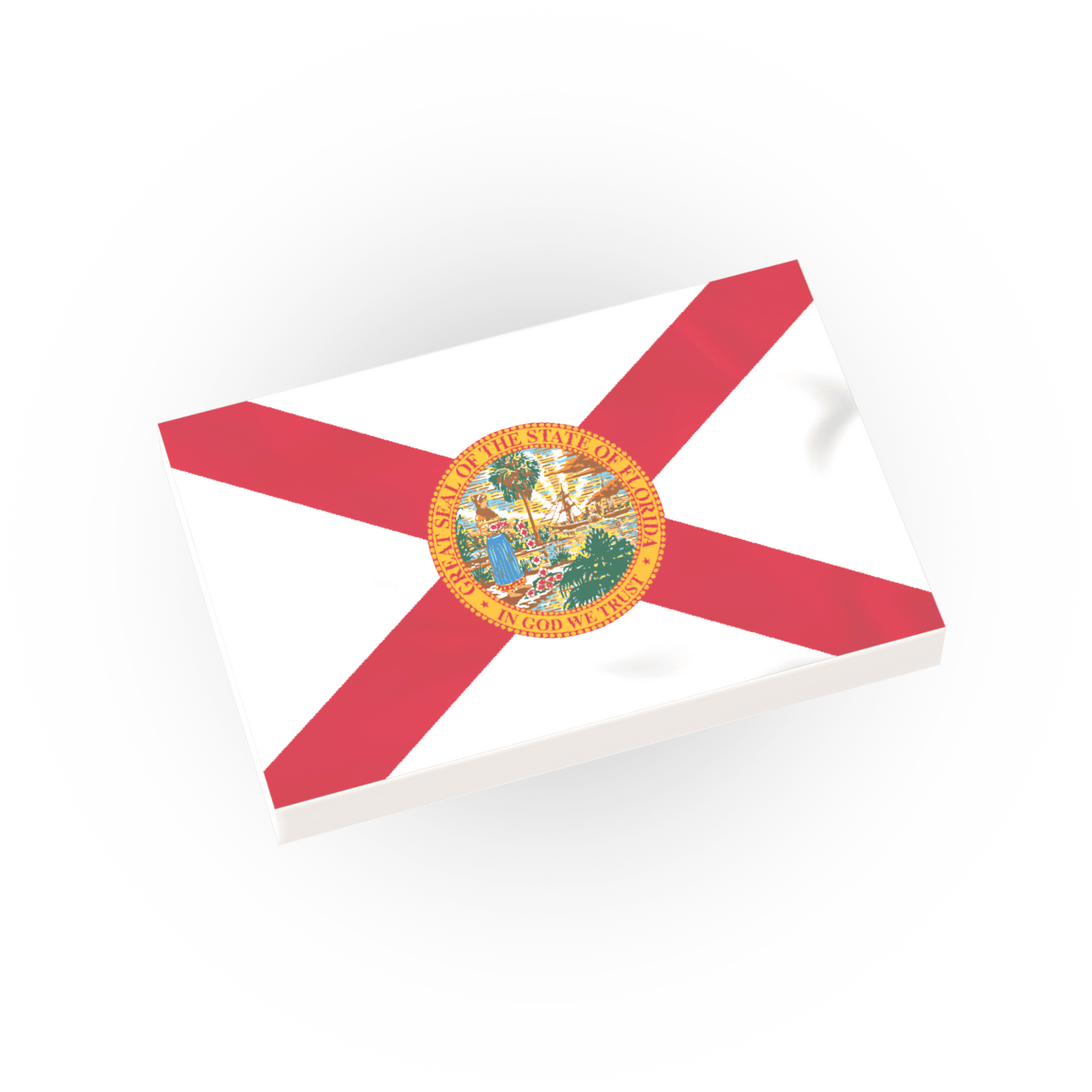 Florida State Flag - Custom Printed - Made Using a LEGO® Tile