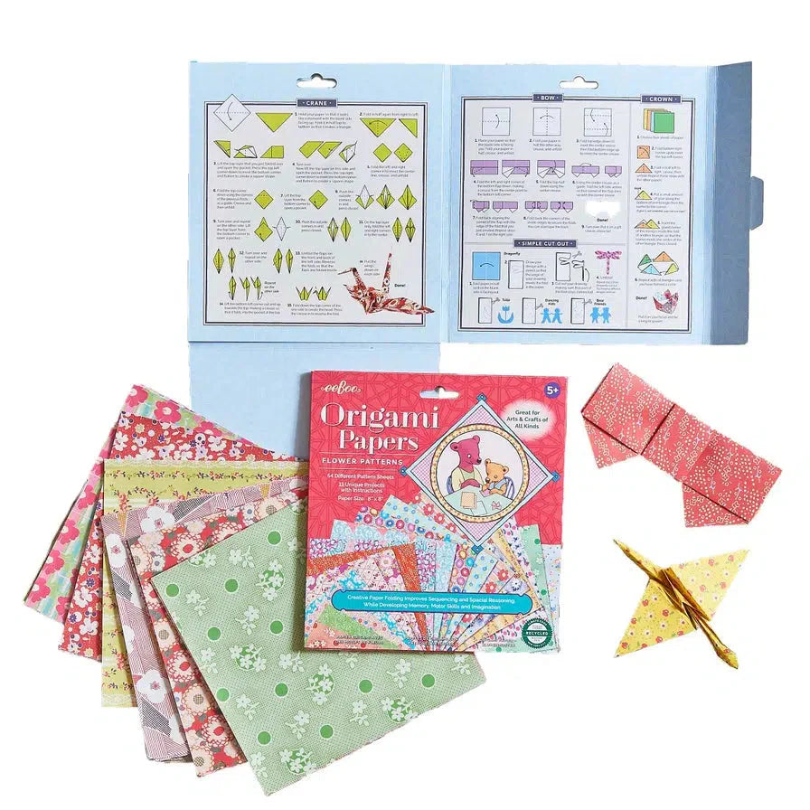 Flower Patterns Origami Papers Kit eeBoo