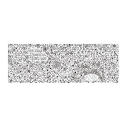 Flowers In Your Hair Color-In 1000 Piece Panoramic Jigsaw Puzzle Galison