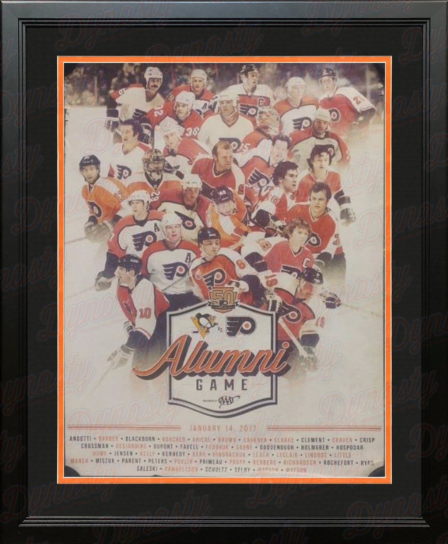 Philadelphia Flyers 2017 Alumni Game Limited Edition NHL Hockey Framed Team Poster