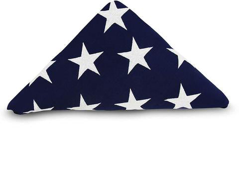American Flag For Flag Display Case - 3ft x5 ft or 5ft x 9.5ft America Cotton Flag or folded 3ft x 5ft or folded 5ft x 9.5 ft America Flag.