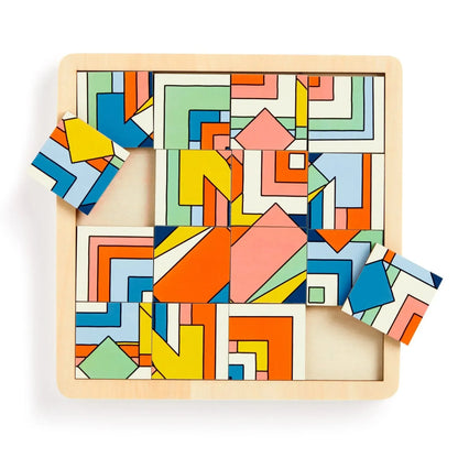 Frank Lloyd Wright Imperial Hotel 2-in-1 Sliding Wood Puzzle Galison