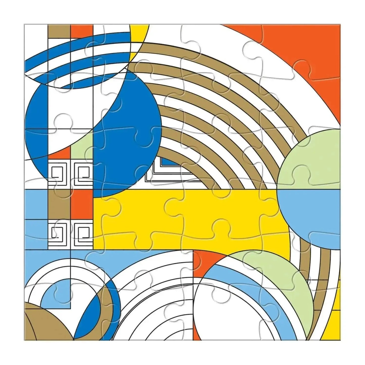 Frank Lloyd Wright Set of 6 25 Piece Wood Jigsaw Puzzle Galison