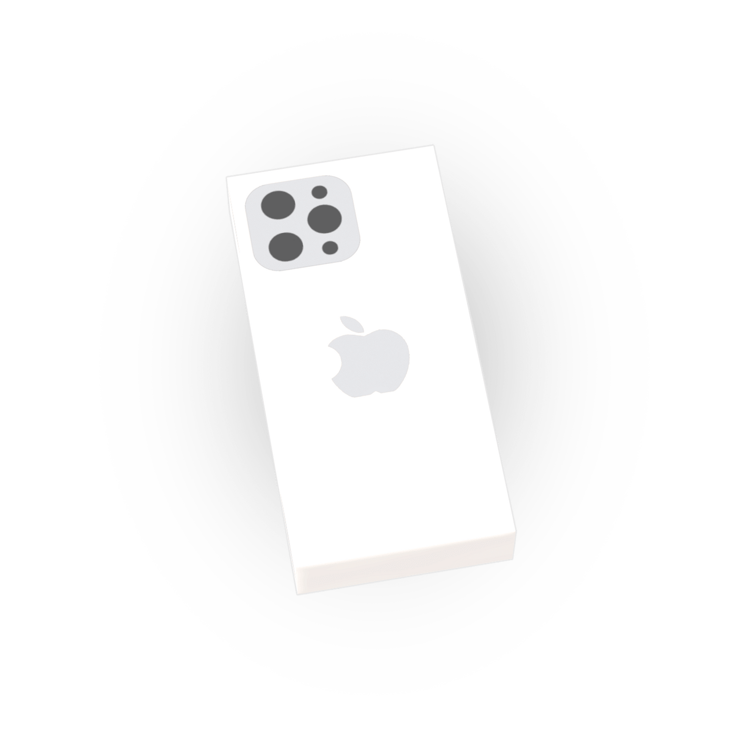 Fruit Phone - White Cell Phone - Custom Printed - Made Using a LEGO® tile