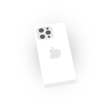 Fruit Phone - White Cell Phone - Custom Printed - Made Using a LEGO® tile