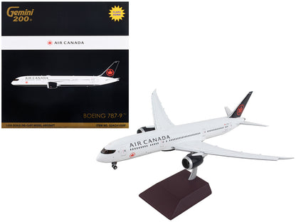 Boeing 787-9 Commercial Aircraft with Flaps Down "Air Canada" White with Black Tail "Gemini 200" Series 1/200 Diecast Model Airplane by GeminiJets  free shipping USA